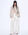 Fireladyfur Women's Stand - up Silhouette Double Waist Linen Trousers"Berlin Street" - variant_title