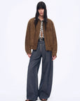 Fireladyfur Women's Stand - up Silhouette Double Waist Linen Trousers"Berlin Street" - variant_title