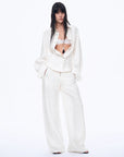 Fireladyfur Women's Stand - up Silhouette Double Waist Linen Trousers"Berlin Street" - variant_title