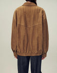 Fireladyfur Women's Suede Top - Grain Sheepskin Leather Jacket - variant_title