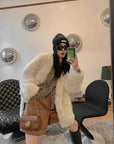 Fireladyfur Women's Tuscan Sheepskin Winter Coat“Peach Oolong” - variant_title