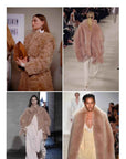 Fireladyfur Women's Tuscan Sheepskin Winter Coat“Peach Oolong” - variant_title