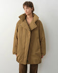 Fireladyfur Women's Winter Goose Down Coat with Tuscan wool"Modern Introduction" - variant_title
