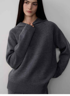 Fireladyfur Women's Wool Knit Hooded Set"Urban One" - variant_title