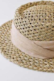 Fireladyfur Women's Woven Sun Hat with Concave Top and Elastic Waist for Summer - variant_title