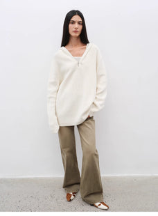 "Flare Mark" Retro all - season slim - fit versatile floor - length washed flared jeans - variant_title