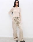 "Flare Mark" Retro all - season slim - fit versatile floor - length washed flared jeans - variant_title