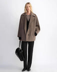 Fleeting Memories cashmere wool short coat with bat sleeves product image 10