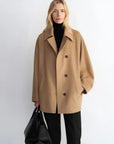 Fleeting Memories cashmere wool short coat with bat sleeves product image 02