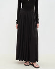 "Floating Lights on the Sea" Adjustable Waist Pleated Straight Skirt - variant_title