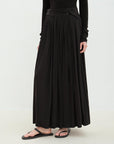 "Floating Lights on the Sea" Adjustable Waist Pleated Straight Skirt - variant_title