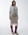 "Flowers and Her" irregular hand - embroidered sequin skirt - variant_title