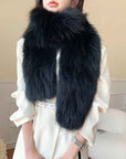 Fox Fur Scarf Extra Long Braided Fur Collar Autumn and Winter Warmth Extra Long Real Fur Scarf Women - variant_title