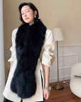 Fox Fur Scarf Extra Long Braided Fur Collar Autumn and Winter Warmth Extra Long Real Fur Scarf Women - variant_title