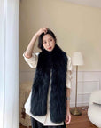 Fox Fur Scarf Extra Long Braided Fur Collar Autumn and Winter Warmth Extra Long Real Fur Scarf Women - variant_title