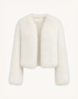 Free Spirit Classic White SagaFurs fox fur and leather coat product view