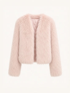 Free Spirit Pink SagaFurs fox fur and leather coat product view