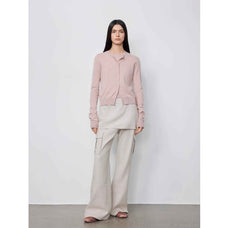 "Free to run away" miu style fake two - piece workwear micro - flared casual pants low - waist slim zipper trousers for women - variant_title