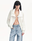 "Front Page Daily" drawstring raglan sleeve straight collar jacket summer - variant_title