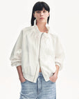"Front Page Daily" drawstring raglan sleeve straight collar jacket summer - variant_title
