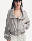 "Front Page Daily" drawstring raglan sleeve straight collar jacket summer - variant_title
