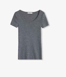 German Yangtze machine washable wool round neck slim short sleeve top for women - variant_title