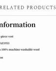 German Yangzi 48S machine washable wool all - match halter neck jumpsuit for women - variant_title