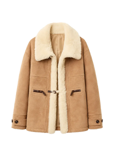 Glam Belle Tuscan curly wool shearling jacket product image 03
