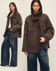 Glam Belle Tuscan curly wool shearling jacket product image 12