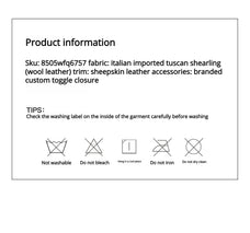 Glam Belle Tuscan curly wool shearling jacket product image 14