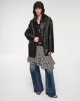 Goatskin simple and versatile retro suit - style leather windbreaker jacket "Fashionable Kosi" - variant_title