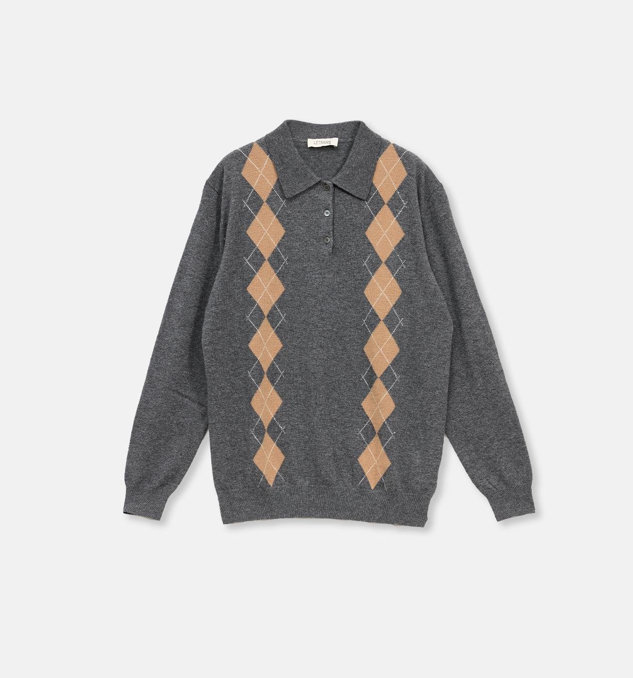 "Graduate" Machine Washable Wool Polo Neck Sweater Preppy Vintage Top - variant_title