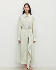 "Green Time" lapel side slit two - wear cotton printed shirt - variant_title