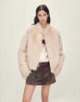"Healing Eros" casual stand - up collar short Toscana Shearing Coat winter