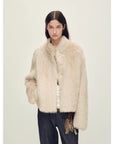 "Healing Eros" casual stand - up collar short Toscana Shearing Coat winter