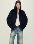 "Healing Eros" casual stand - up collar short Toscana Shearing Coat winter