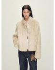 "Healing Eros" casual stand - up collar short Toscana Shearing Coat winter
