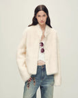"Healing Eros" casual stand - up collar short Toscana Shearing Coat winter