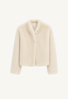 Healing Eros wheat field Toscana shearling stand-collar coat product cutout