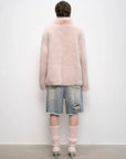 Heartbeat Mark dirty pink Toscana shearling coat, back view