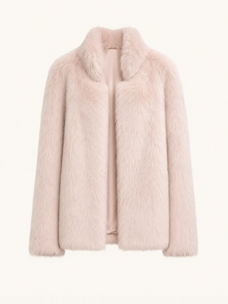 Heartbeat Mark dirty pink Toscana shearling short coat product cutout