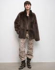 "Heartbeat Mark" Tuscany sheepskin women's short fur coat - variant_title
