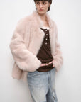 "Heartbeat Mark" Tuscany sheepskin women's short fur coat - variant_title