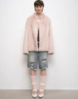 "Heartbeat Mark" Tuscany sheepskin women's short fur coat - variant_title