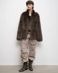 "Heartbeat Mark" Tuscany sheepskin women's short fur coat - variant_title