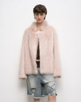 "Heartbeat Mark" Tuscany sheepskin women's short fur coat - variant_title