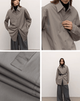 "Heart's Desire" high - end high - density nylon cotton drapes stylish all - match silhouette shirt - variant_title