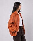 Heavy Wash Waxed Sheepskin Jacket Genuine Leather Outerwear "Sydney Reincarnation"Firelady Fur
