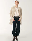 Heavy wool tweed high - end exquisite round neck patch pocket slim Chanel jacket for women - variant_title