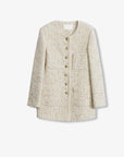 Heavy wool tweed high - end exquisite round neck patch pocket slim Chanel jacket for women - variant_title